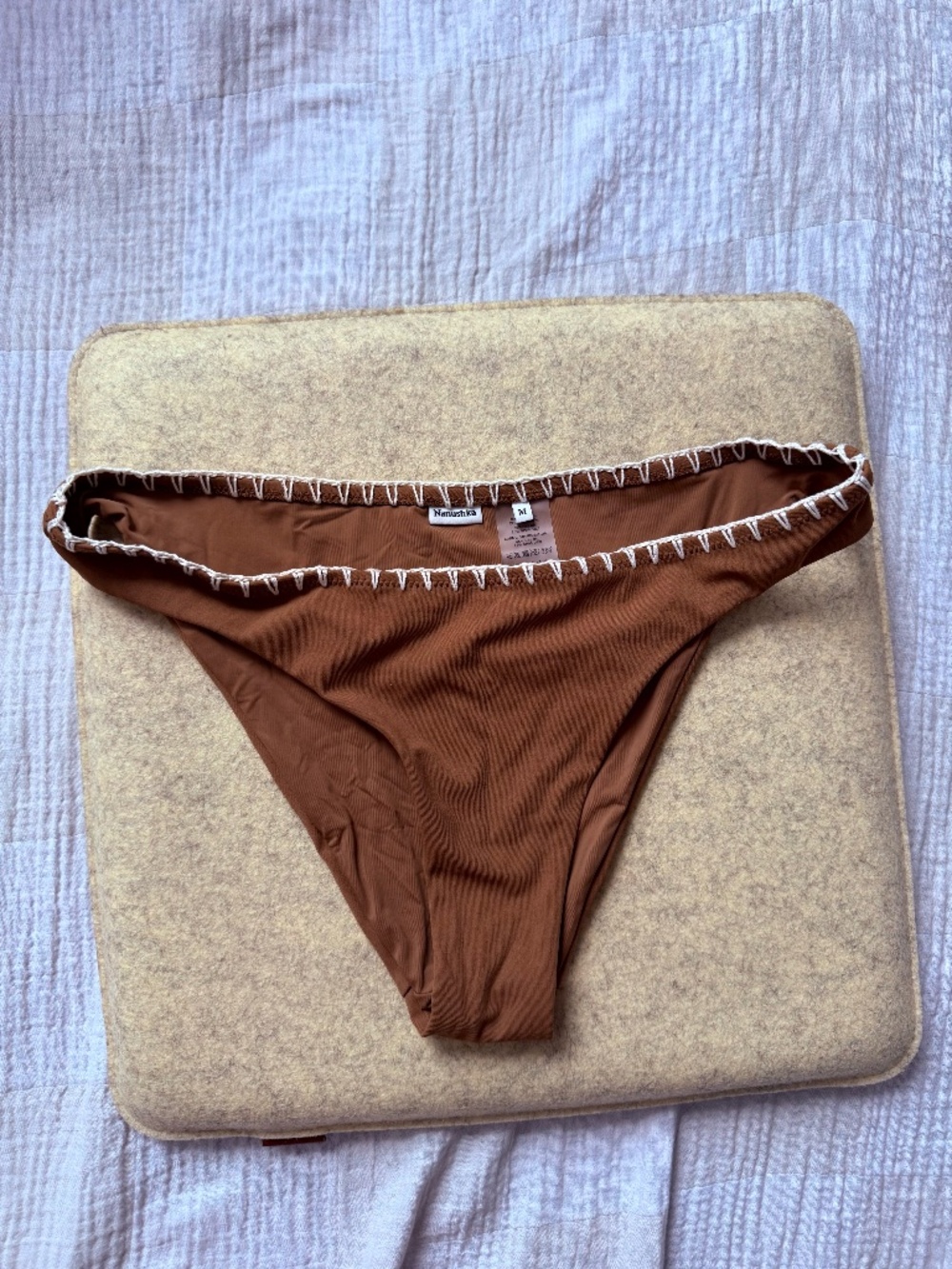 [NWOT] Nanushka Merve Brown Crochet Bikini Bottoms M